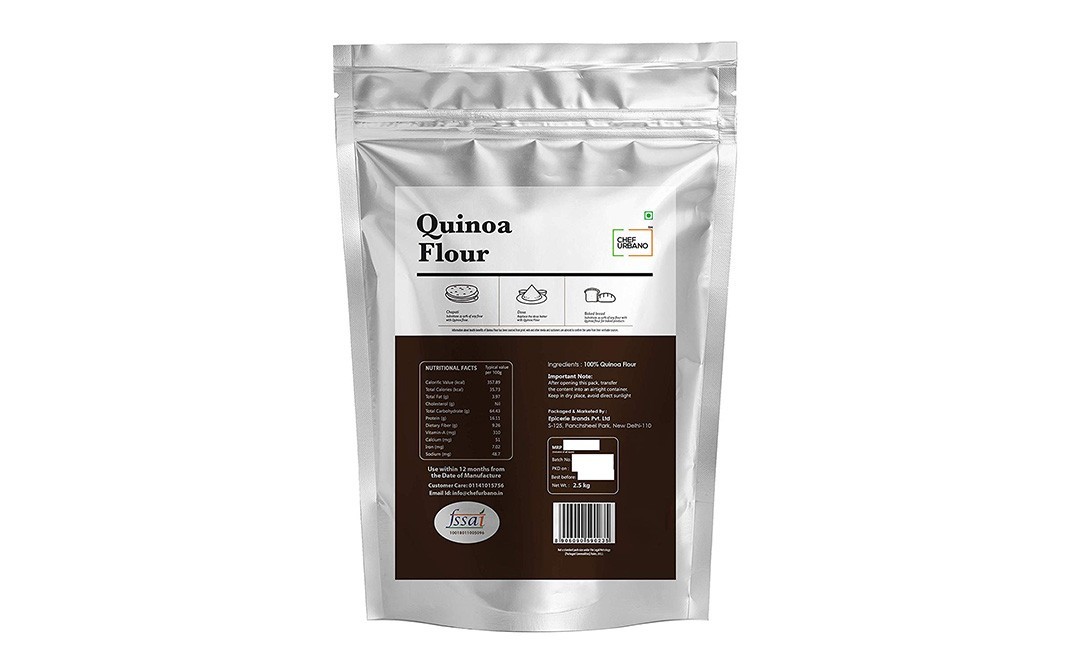 Chef Urbano Quinoa Flour    Pack  2.5 kilogram